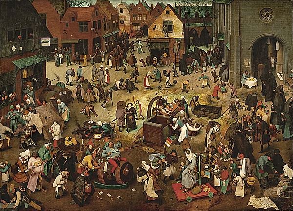 布勒哲爾 Bruegel Pieter the Elder在節慶間隔期的爭鬥 The Fight Between Carnival and Lent